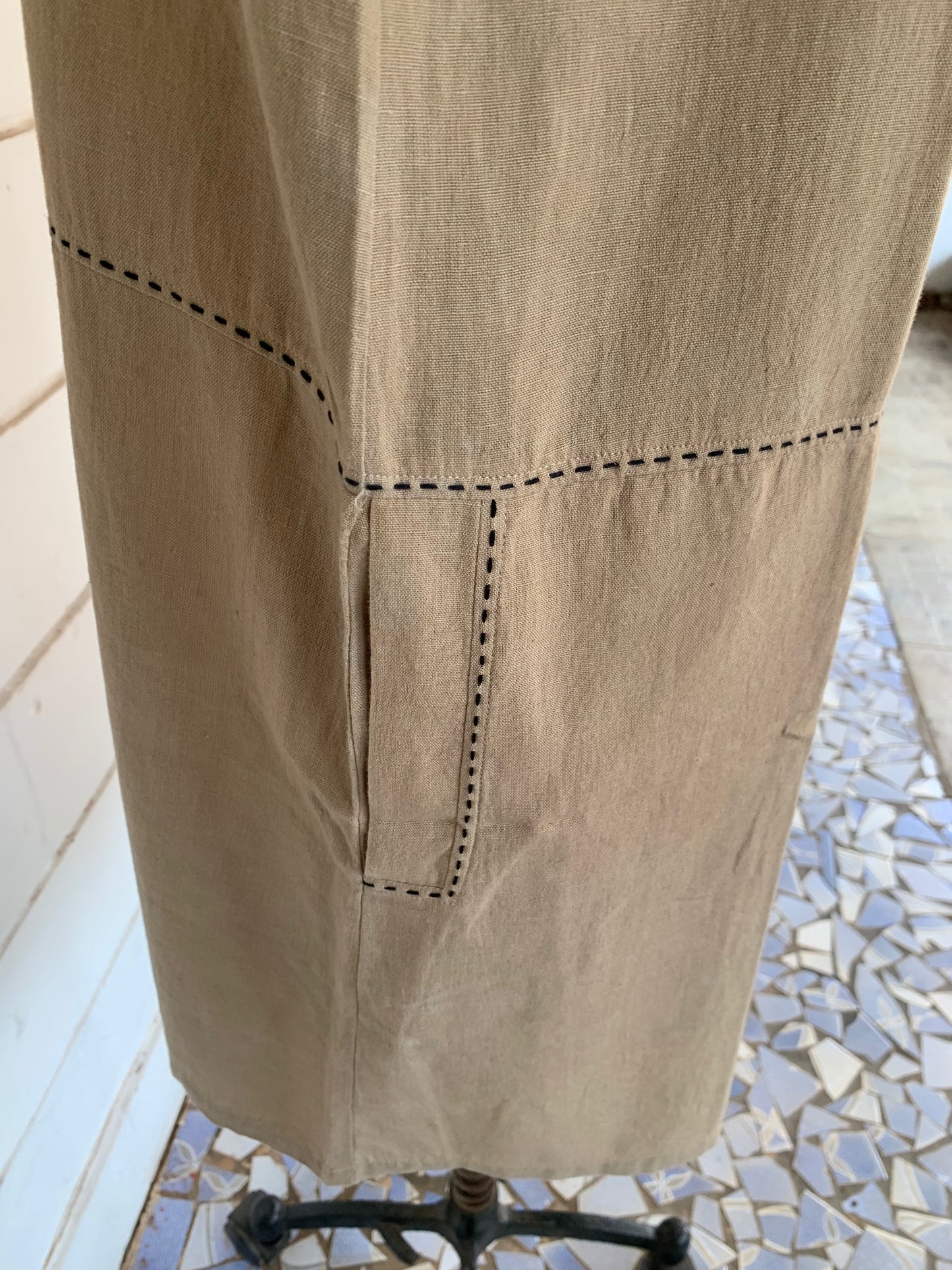 Beige Linen Alice Dress