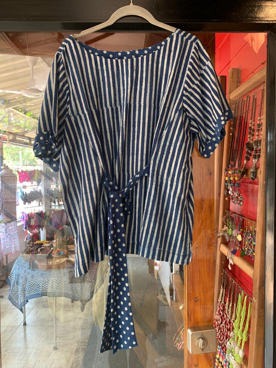 Blue Stripe Bella Boxy Top