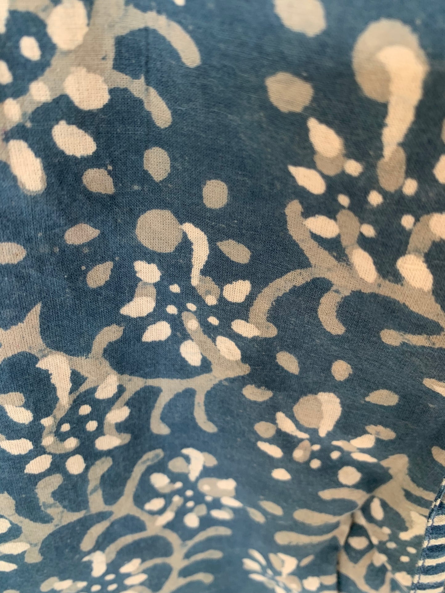 Blue Hand Block Print Kochi Shorts