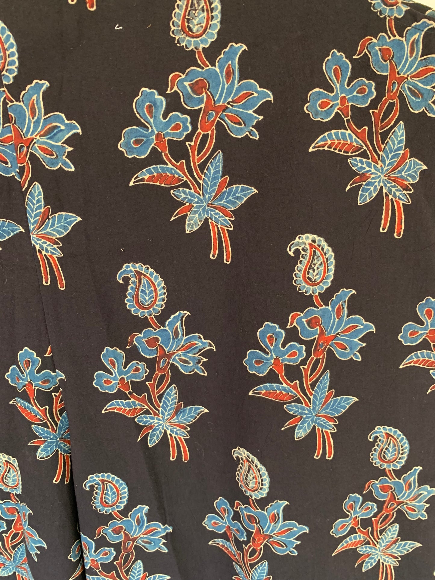 Black Floral Hand Block Print Soro Jumpsuit