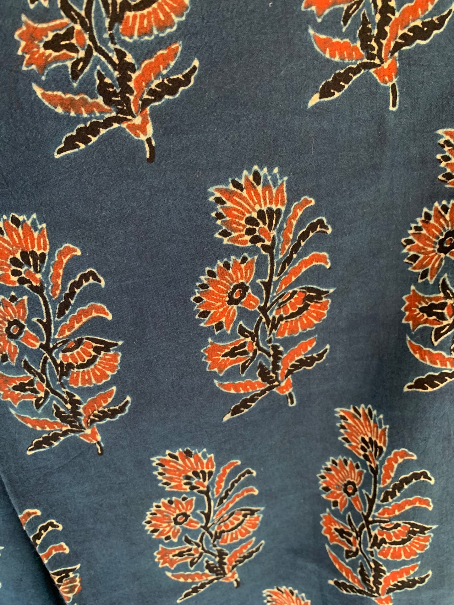 Blue Floral Hand Block Print Soro Jumpsuit