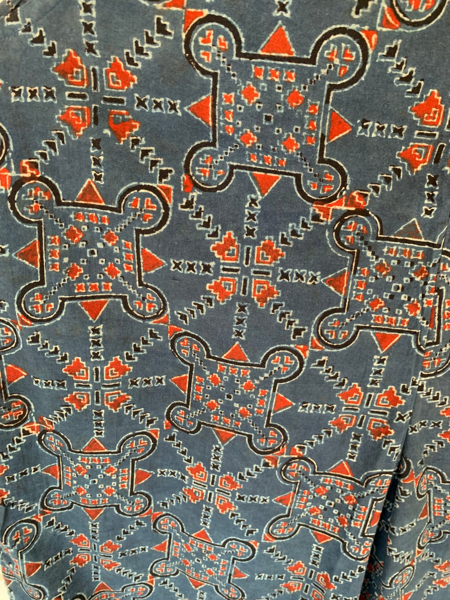 Blue Geometric Print Soro Jumpsuit