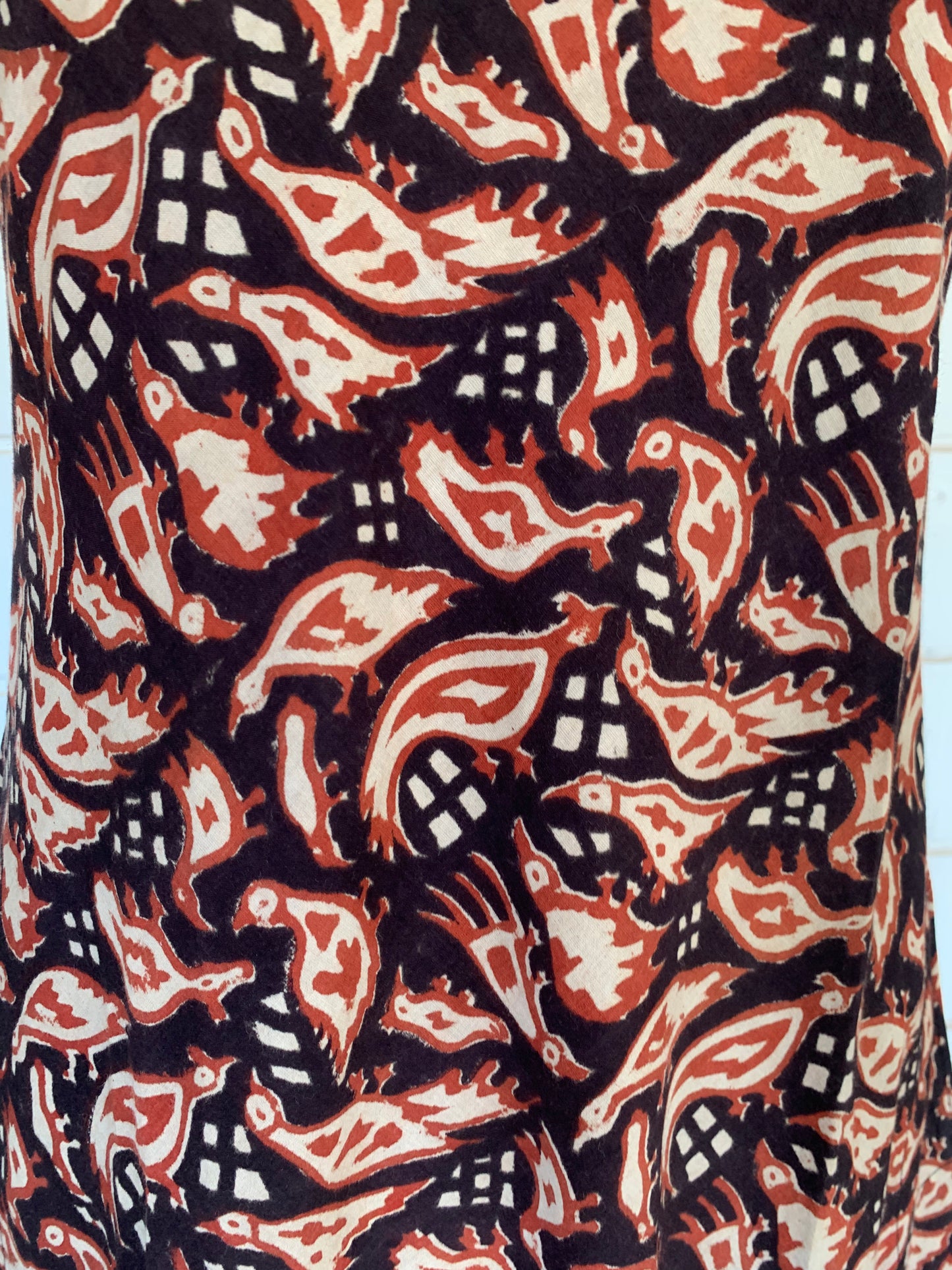 Black Floral Hand Block Print Uma Dress