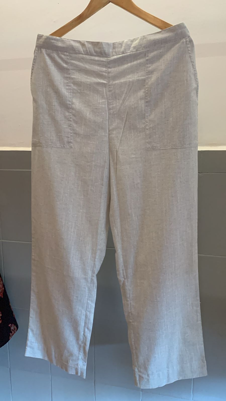 Unisex Cotton Linen Paints Grey 401