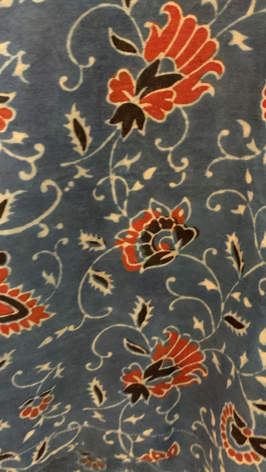 Blue Floral Sleeveless Donna Top 829