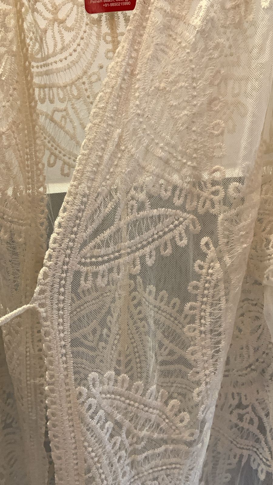 White Long Embroidery Shrug 624