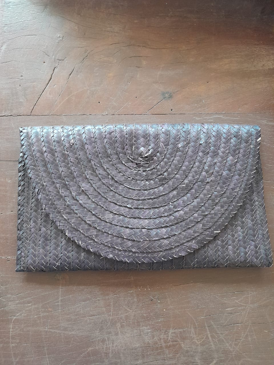 Black Bali Straw Clutch 3103