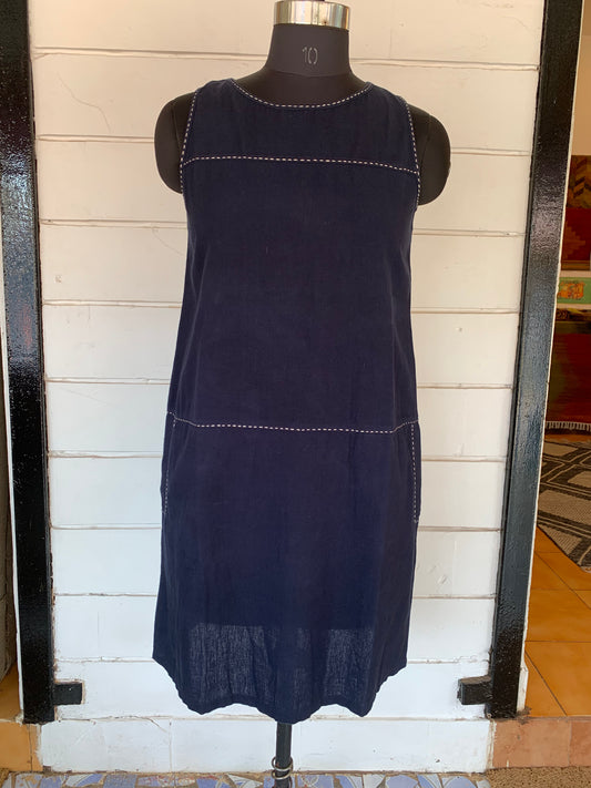 Blue Linen Alice Dress