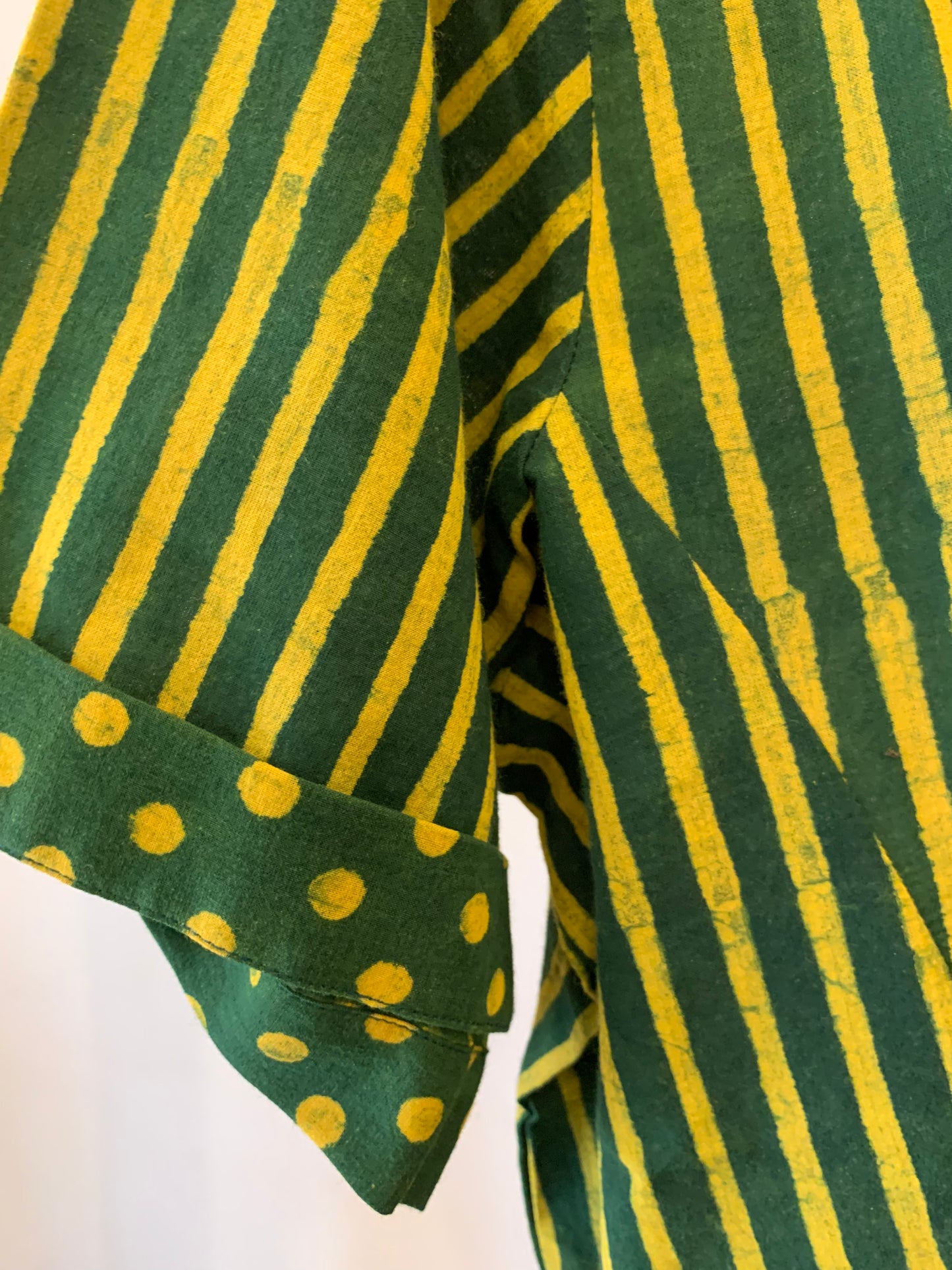 Green & Yellow Striped Bella Boxy Top