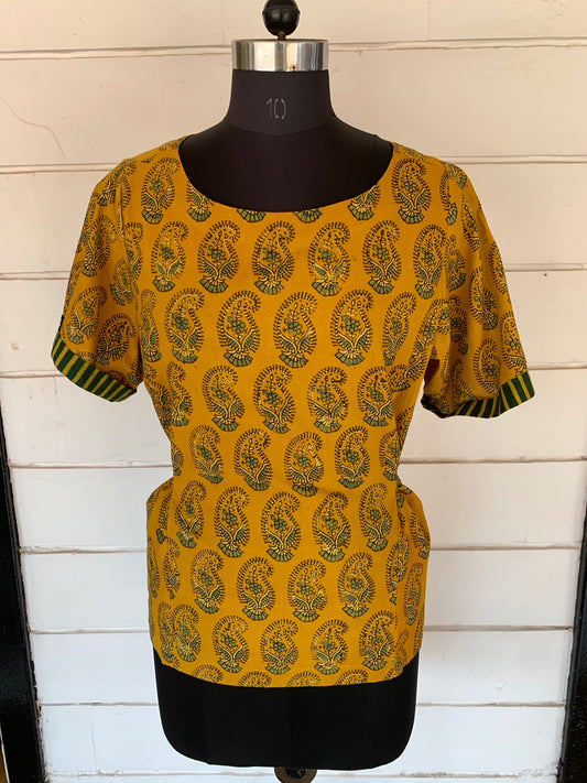 Hand Block Print Bella Boxy Top