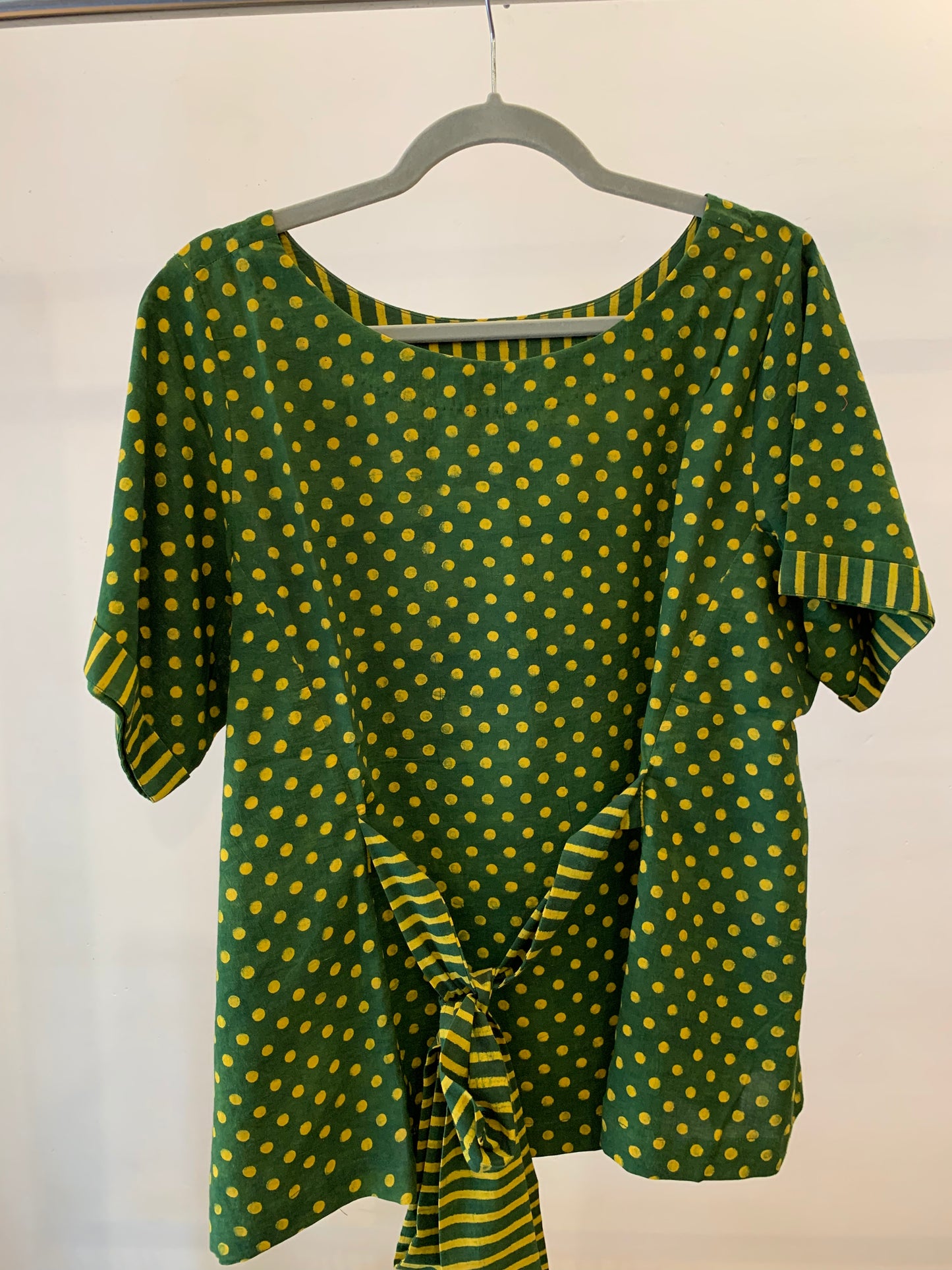 Green Polka Dot Bella Boxy Top