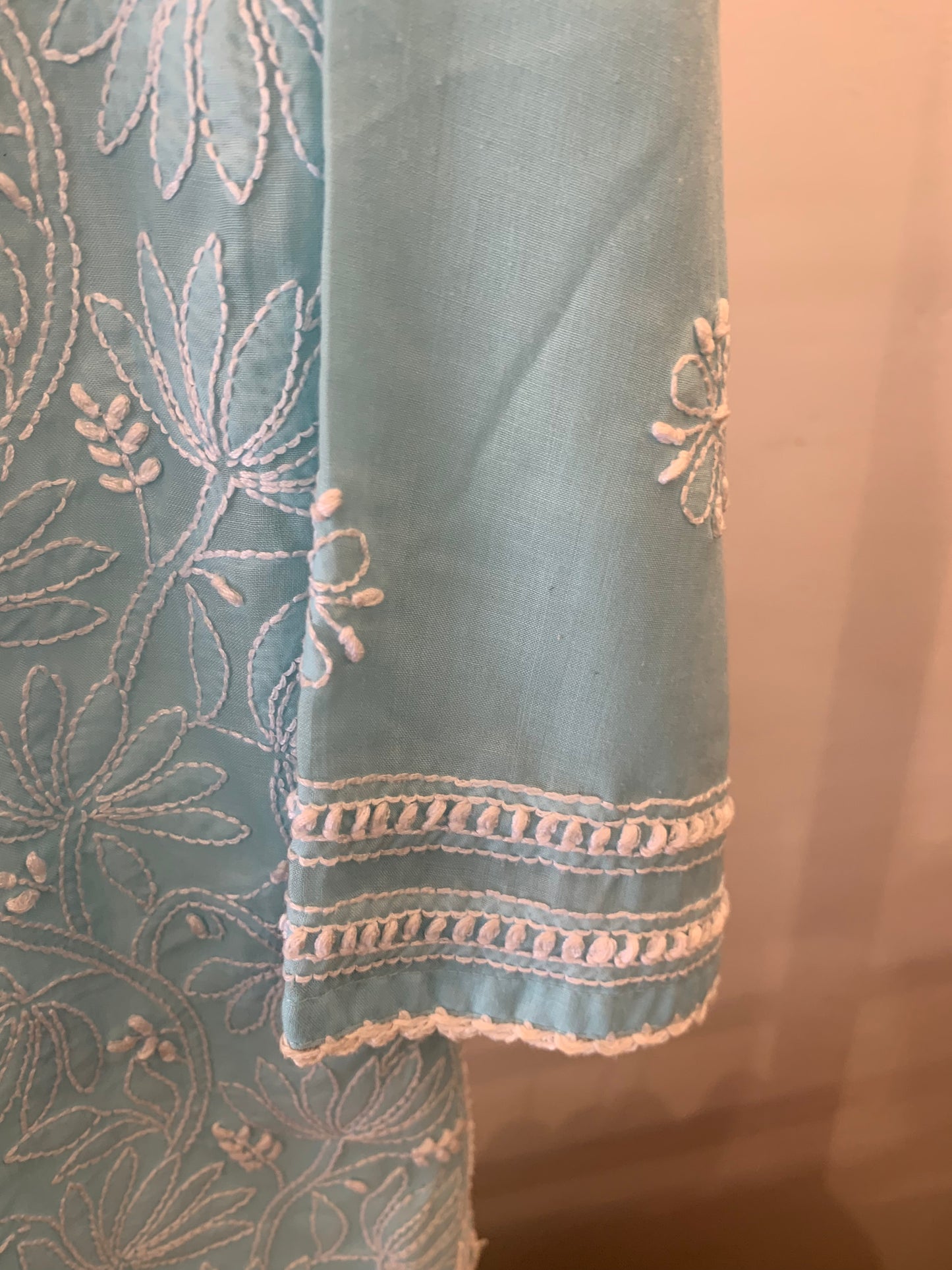 Mint Blue Chicken Jaal Top