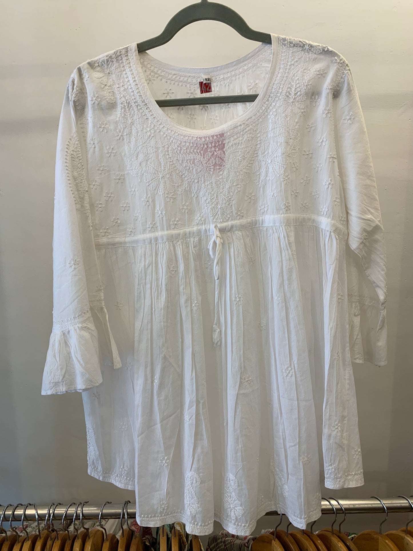 White Chicken Frilly Dress