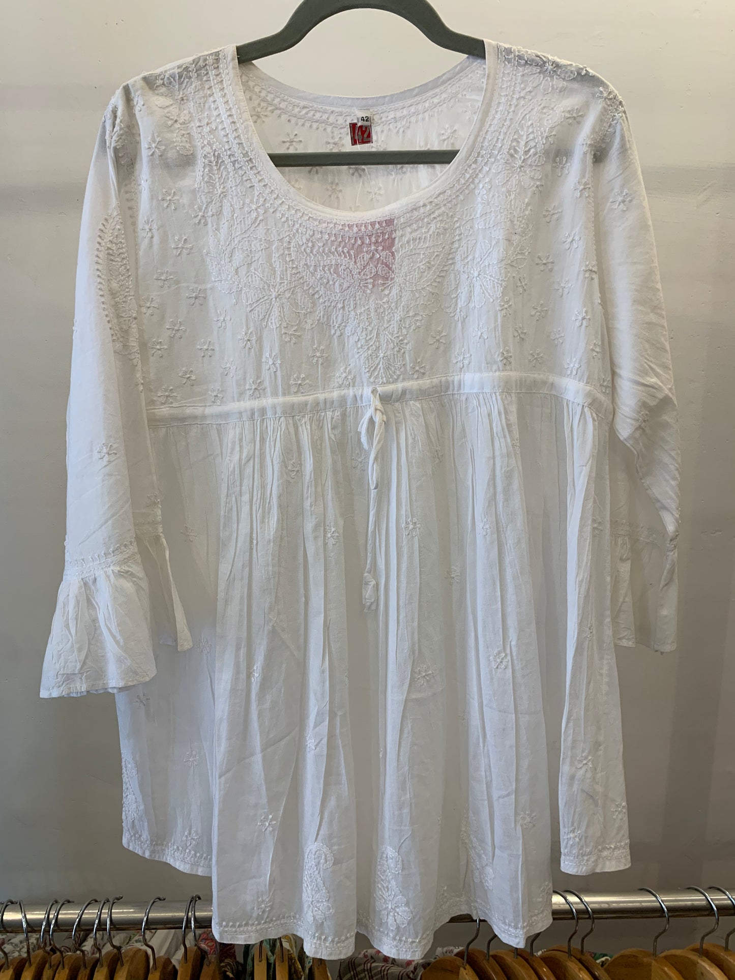 White Chicken Frilly Dress