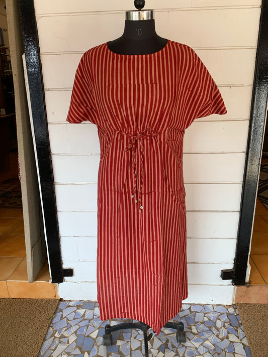 Red Vertical Stripes Diva Dress