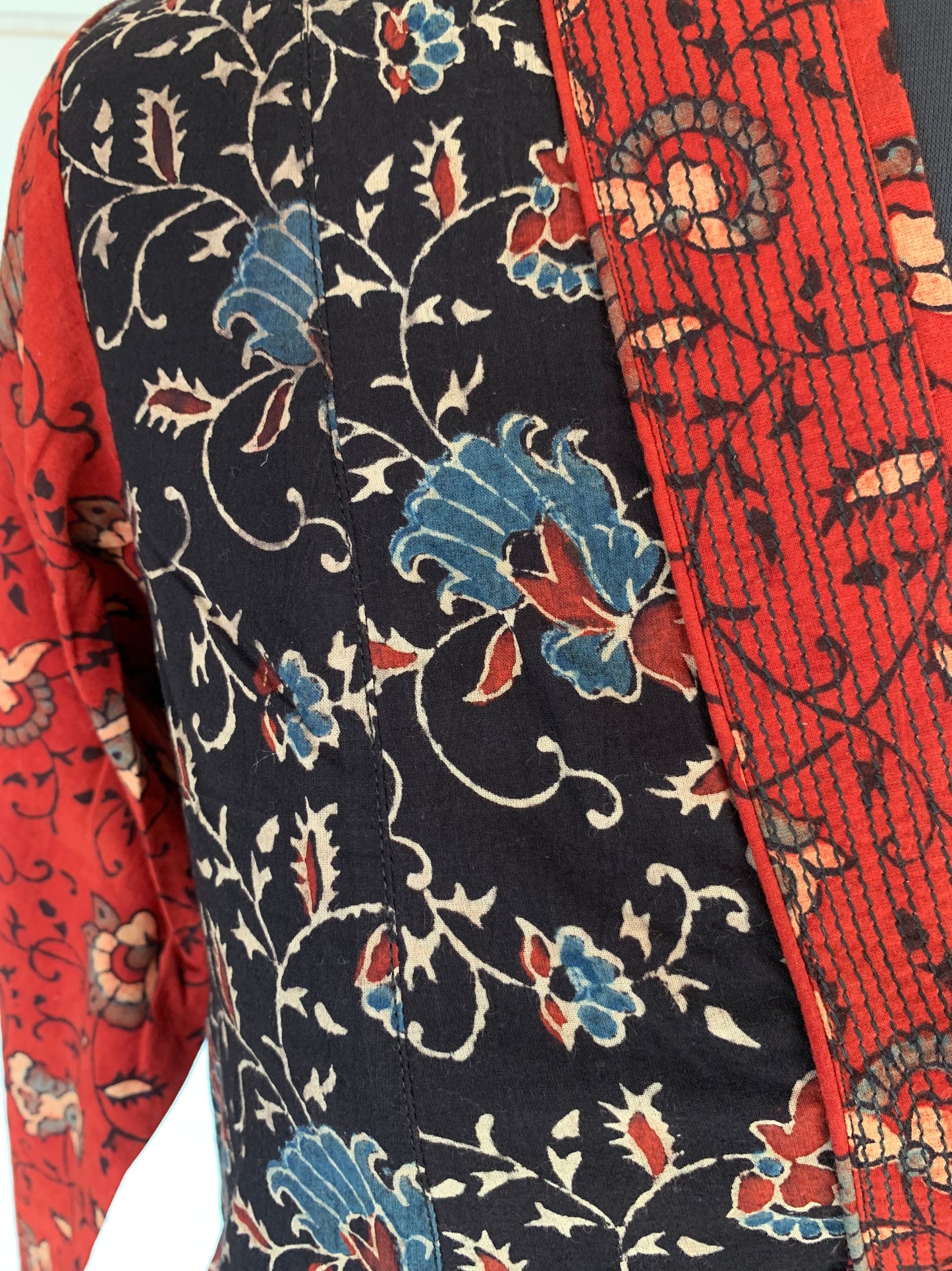 Black & Blue Printed Farzana Dress with Full Sleeves