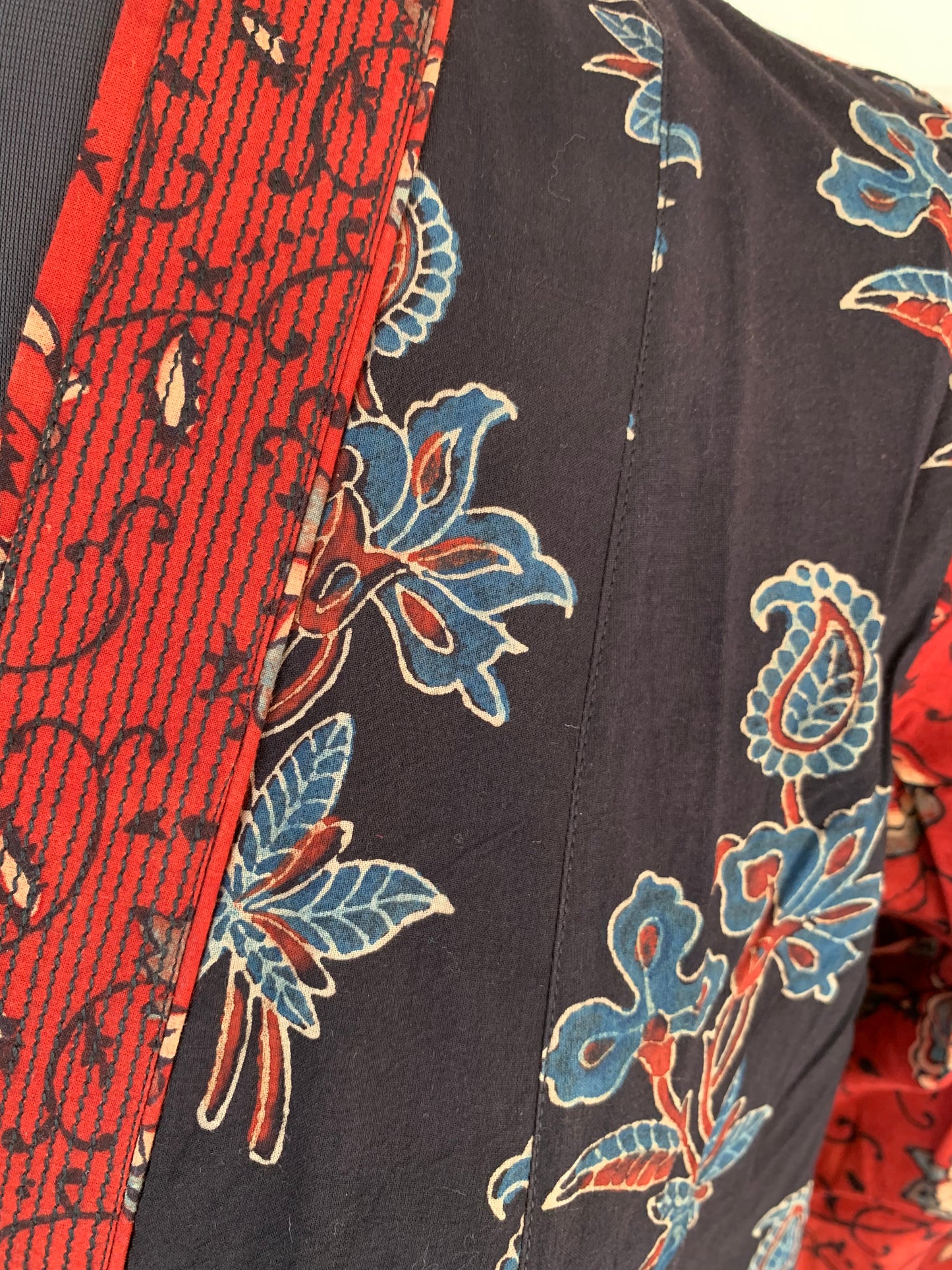 Black Farzana Dress with Red Polka Dots Sleeves