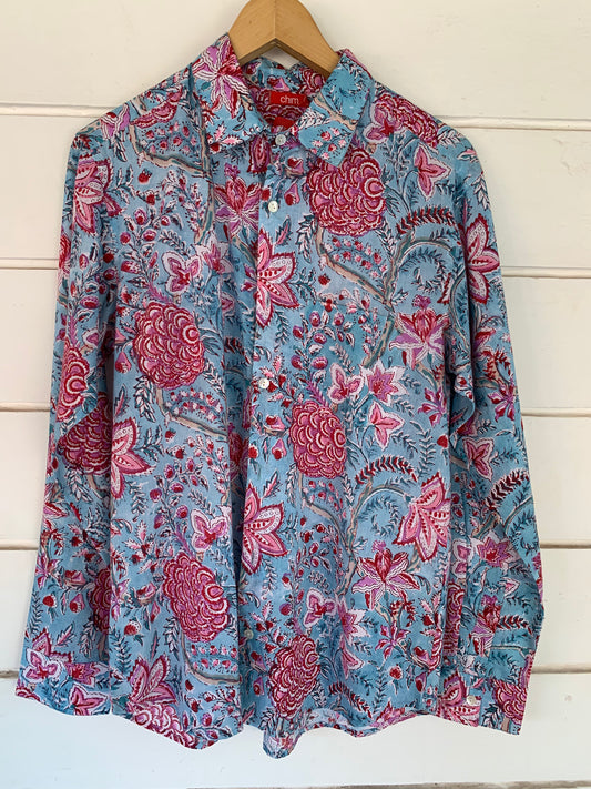 Handblock Printed Shirt longsleeve