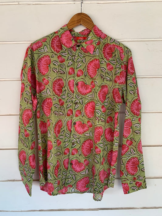 Handblock Printed Shirt longsleeve