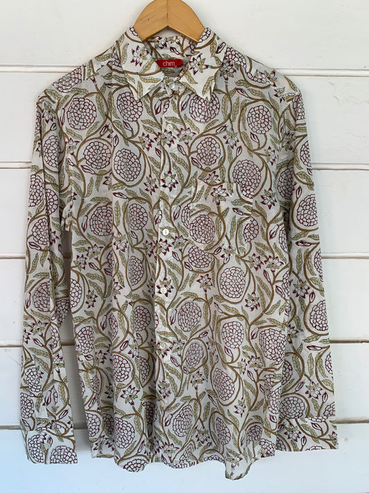 Handblock Printed Shirt longsleeve