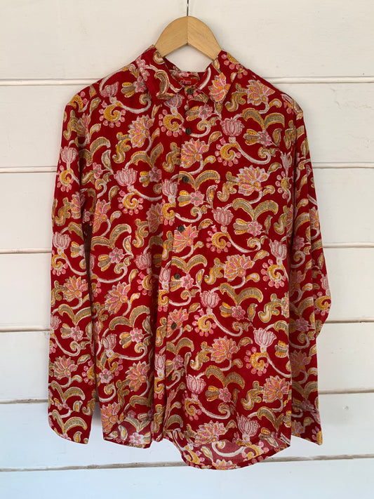 Handblock Printed Shirt longsleeve