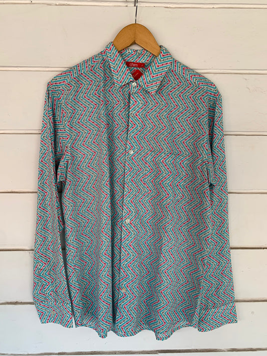 Handblock Printed Shirt longsleeve