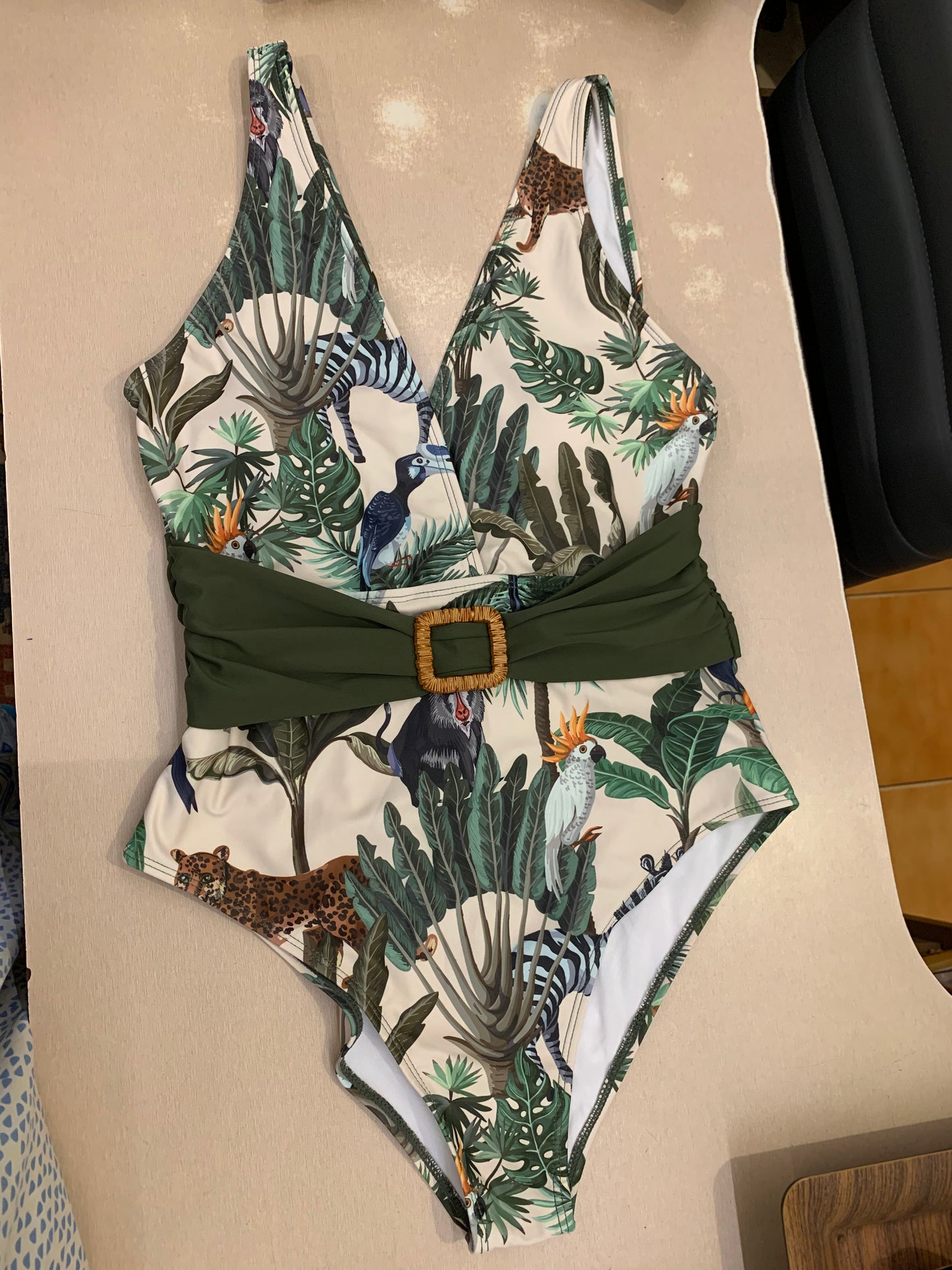 Pattern Block Print Jungle Body and Wrap 2111