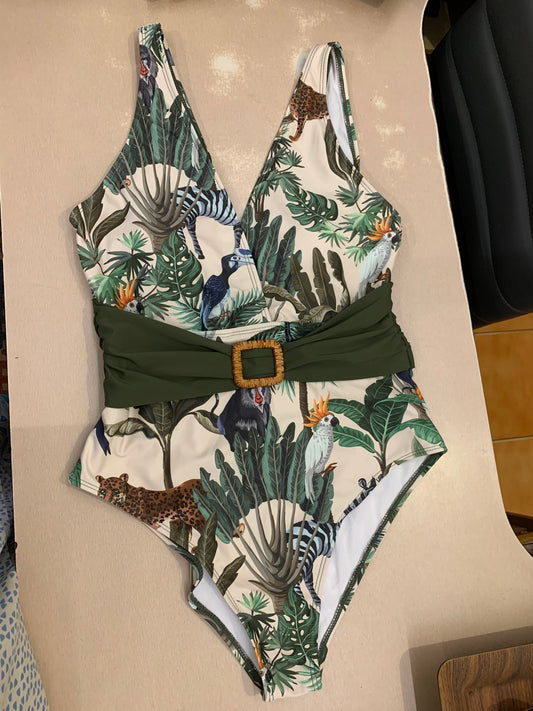 Pattern Block Print Jungle Body and Wrap 2111