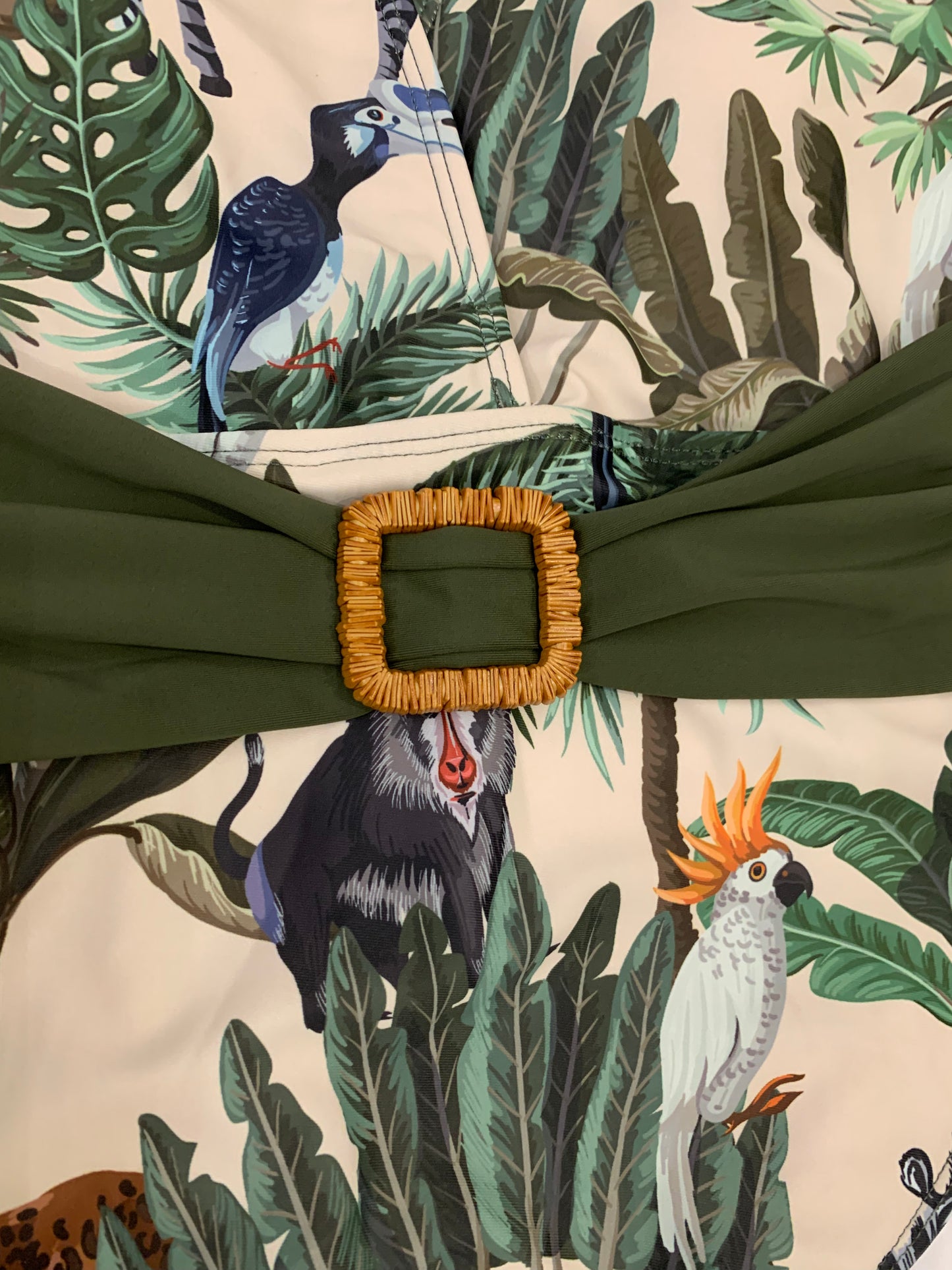 Pattern Block Print Jungle Body and Wrap 2111