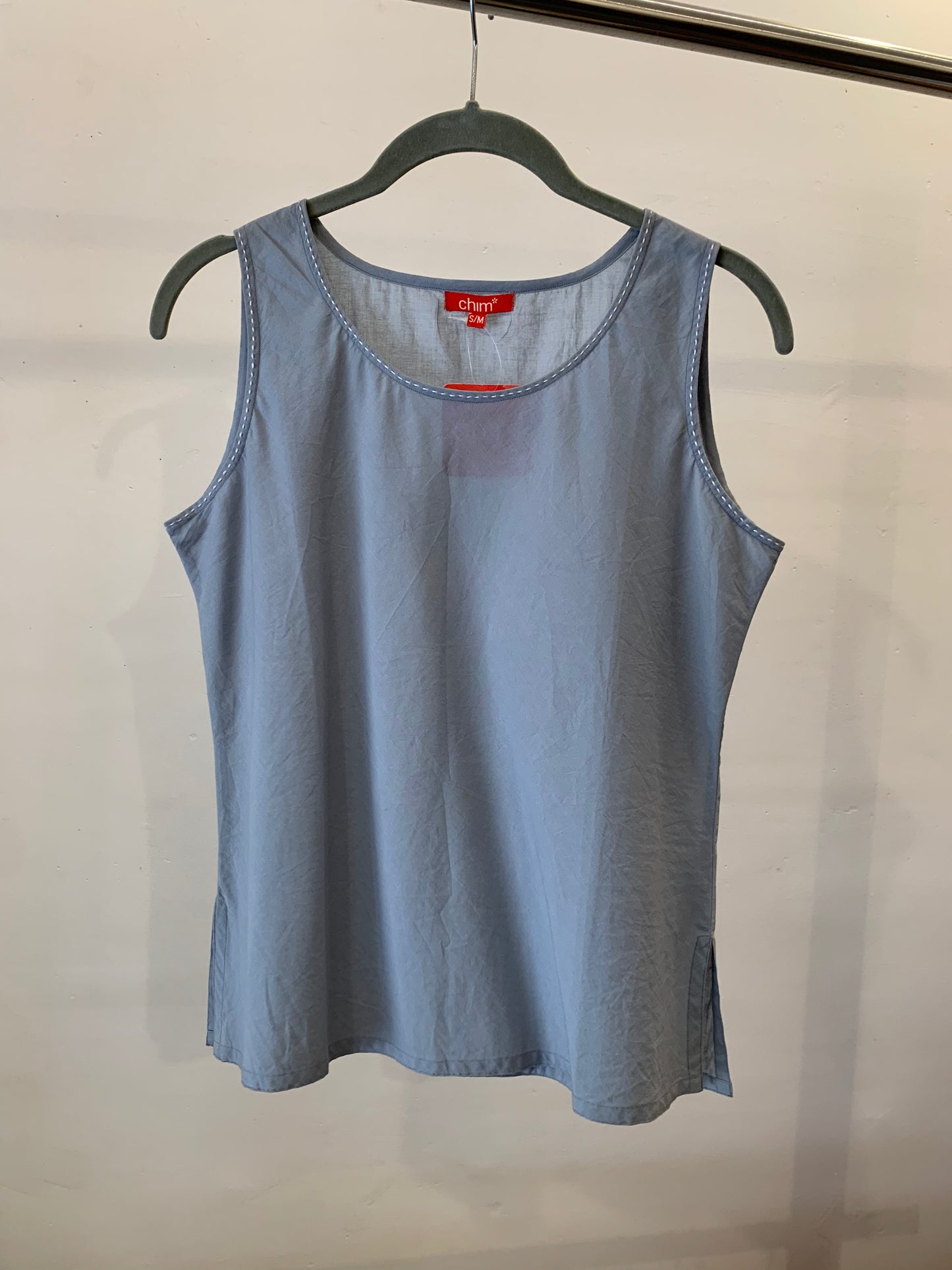 Grey Cotton Sleeveless  Kantar Top