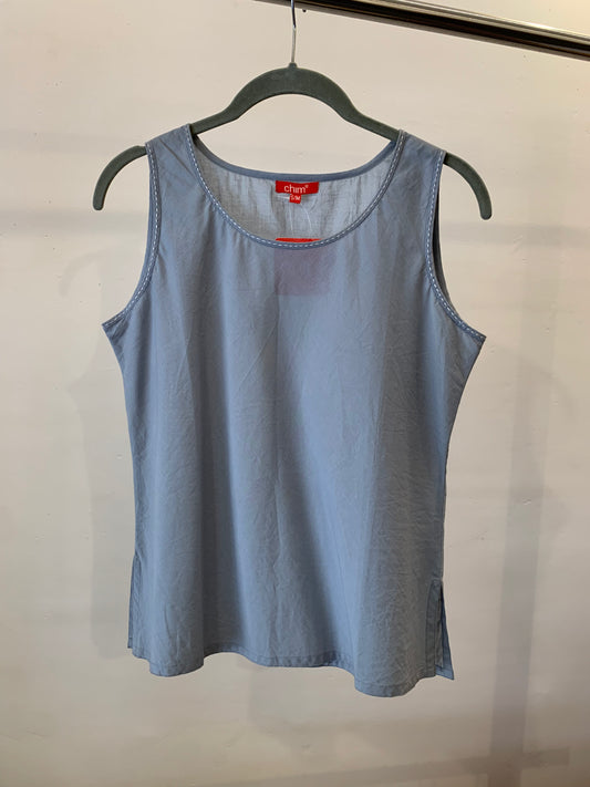 Grey Cotton Sleeveless  Kantar Top