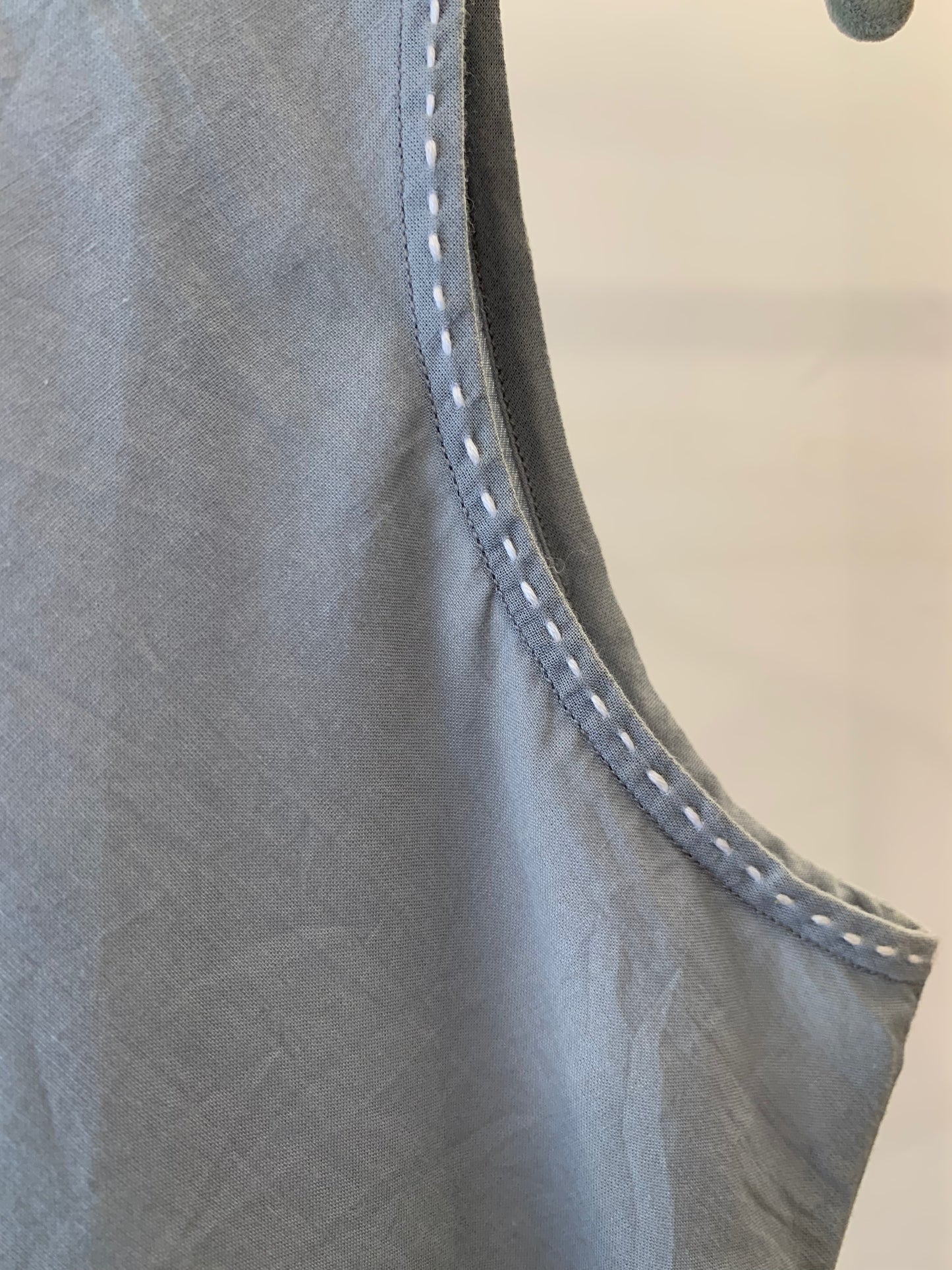 Grey Cotton Sleeveless  Kantar Top