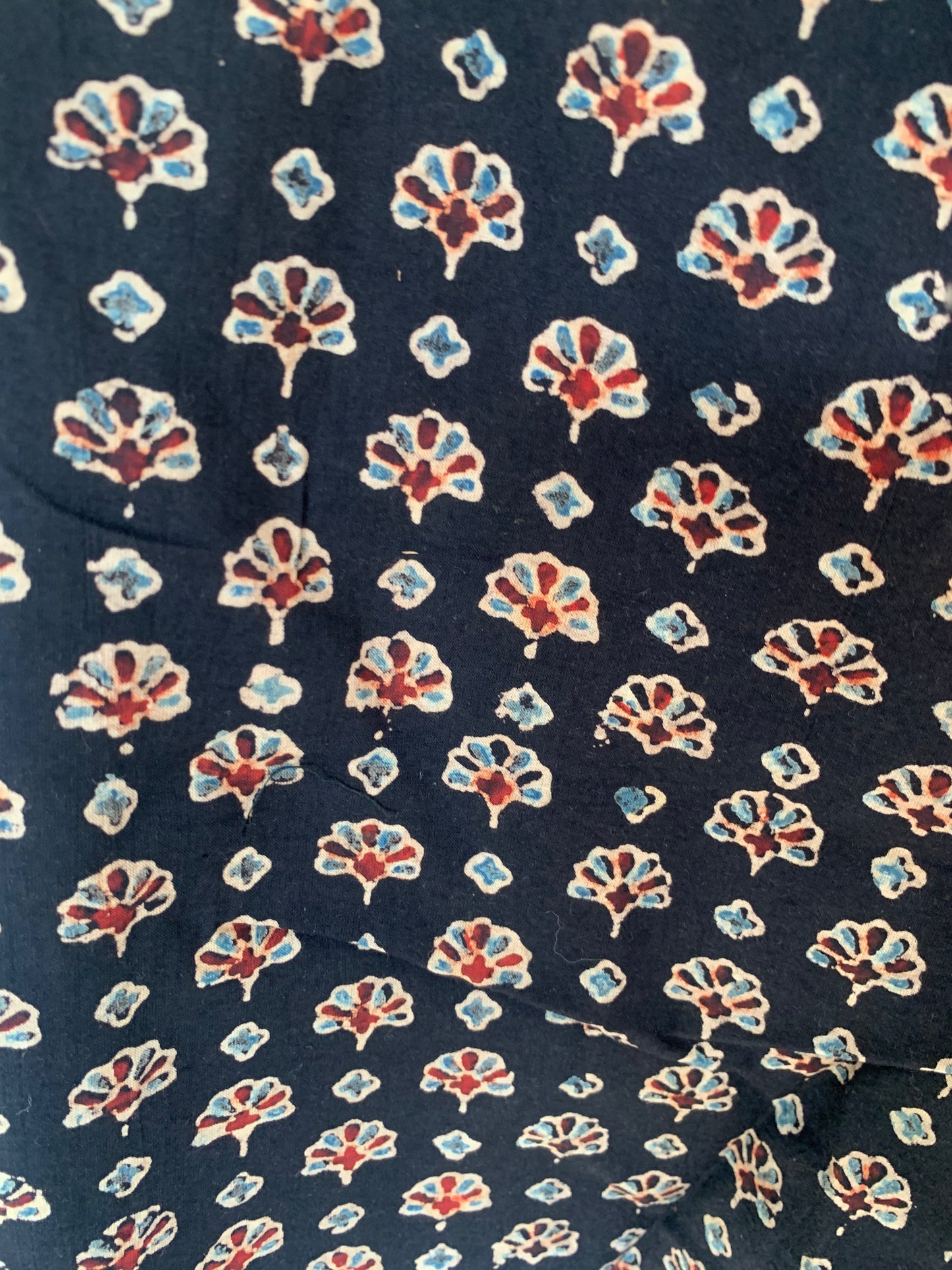 Black Small Floral Hand Block Print Kochi Shorts