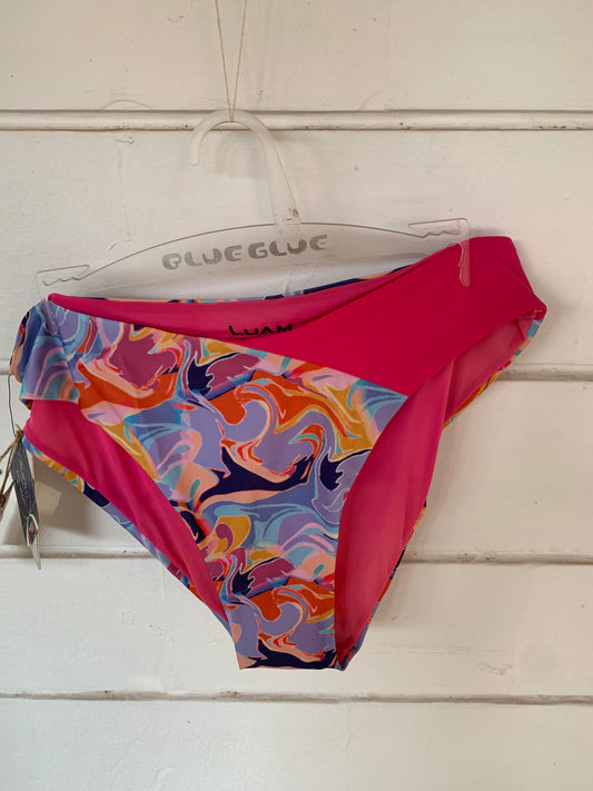 Pink Floral Print Marble Bikini