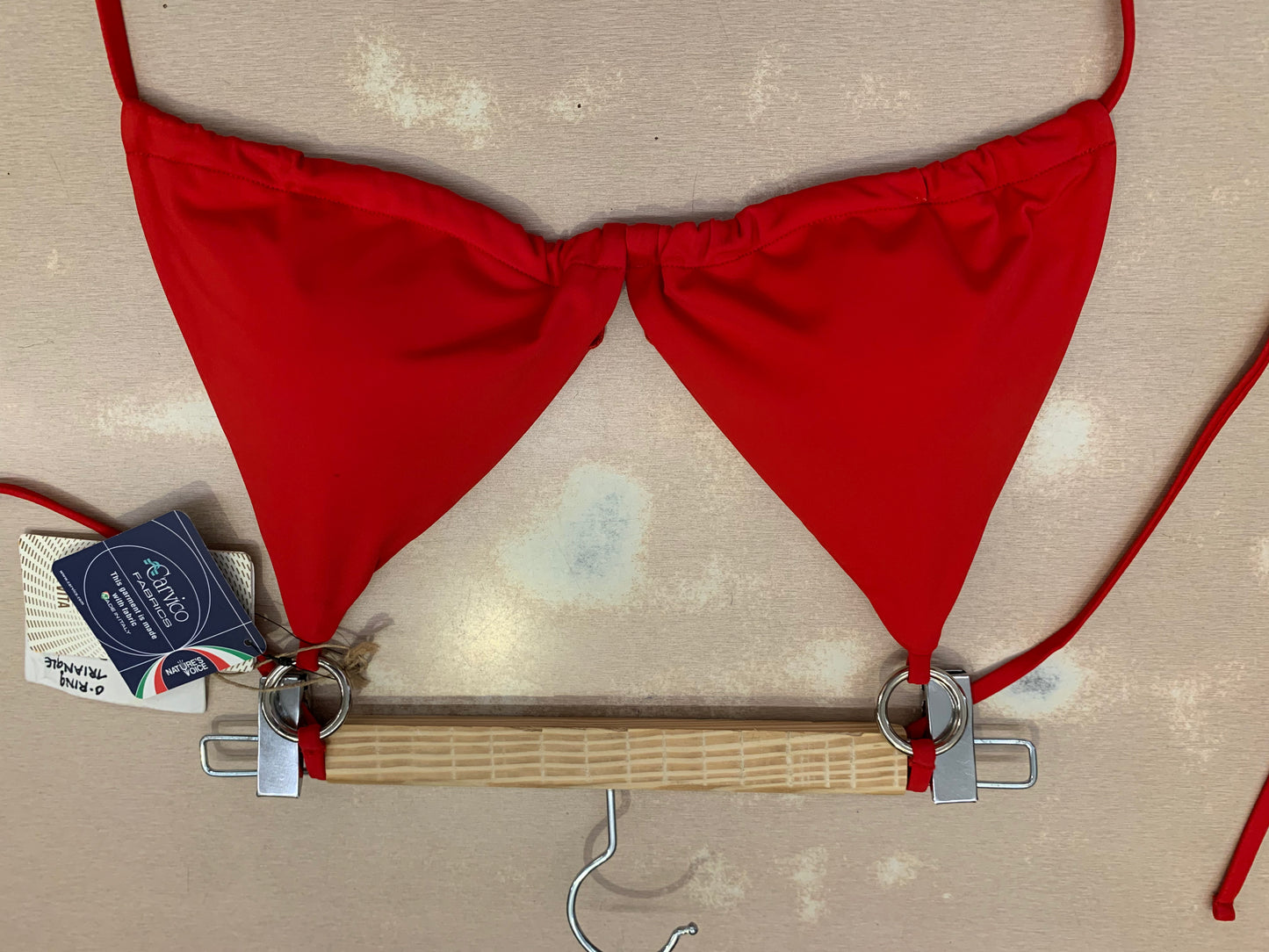Red O-Ring Triangle Bikini