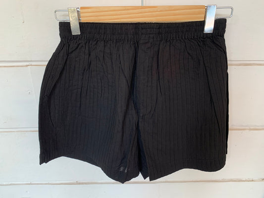 Black Pintuck Shorts