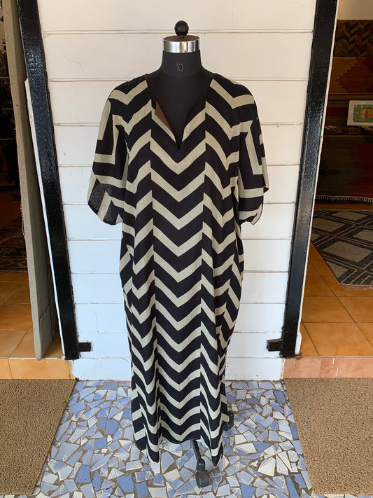 Black & Brown Polka Reversible Dress