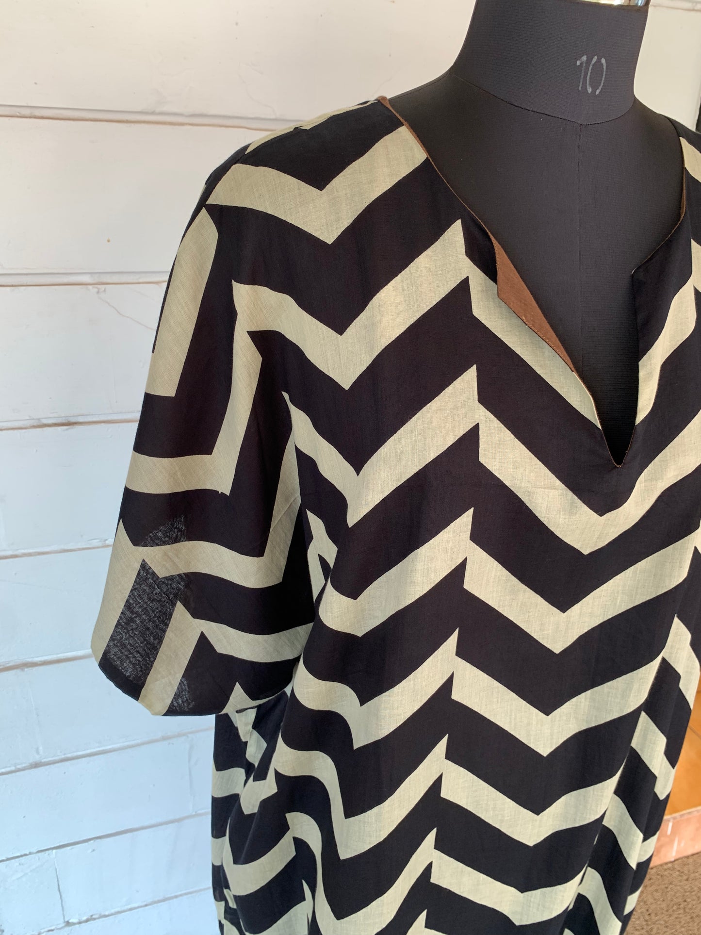 Black & Brown Polka Reversible Dress