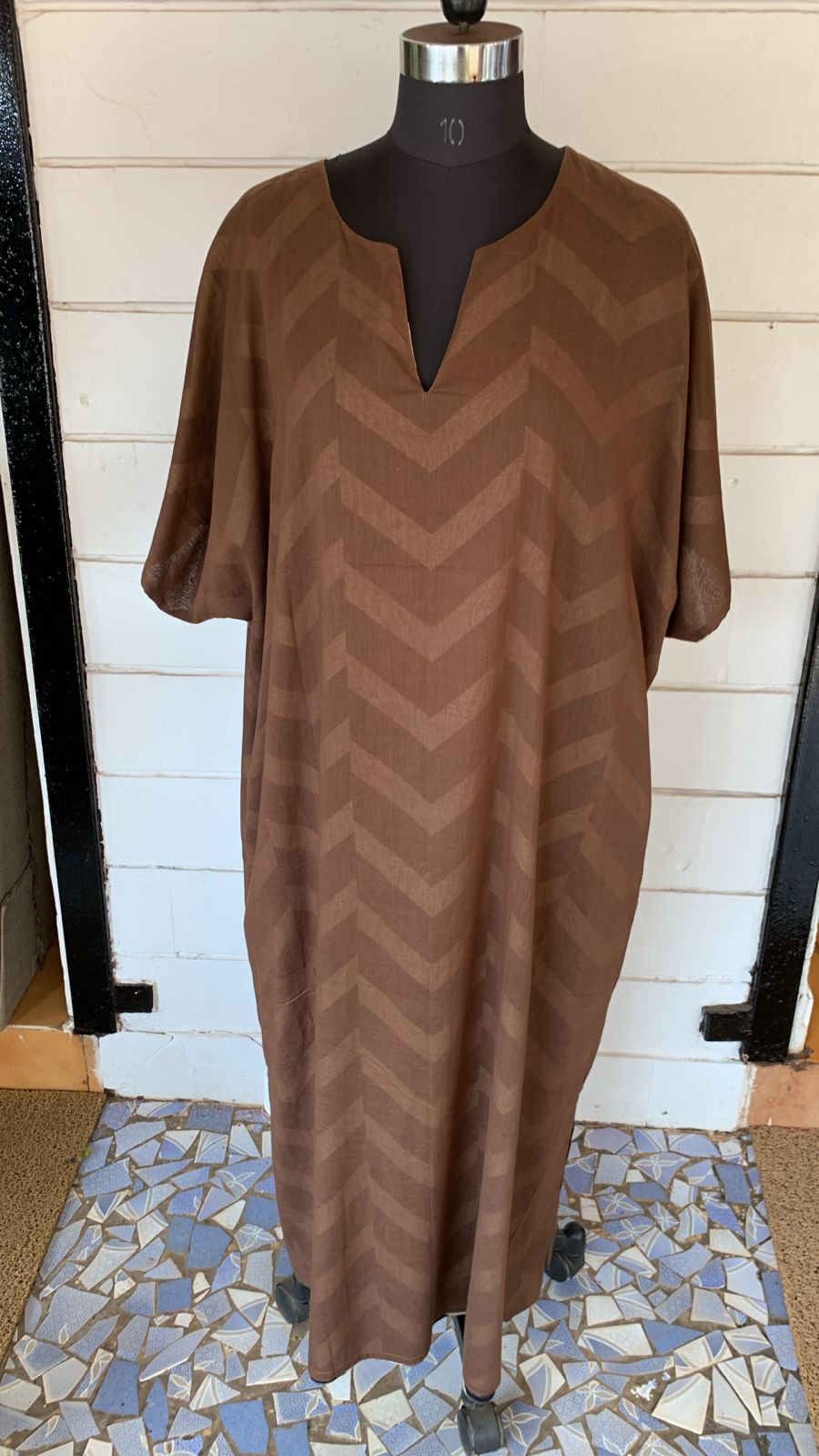 Black & Brown Polka Reversible Dress