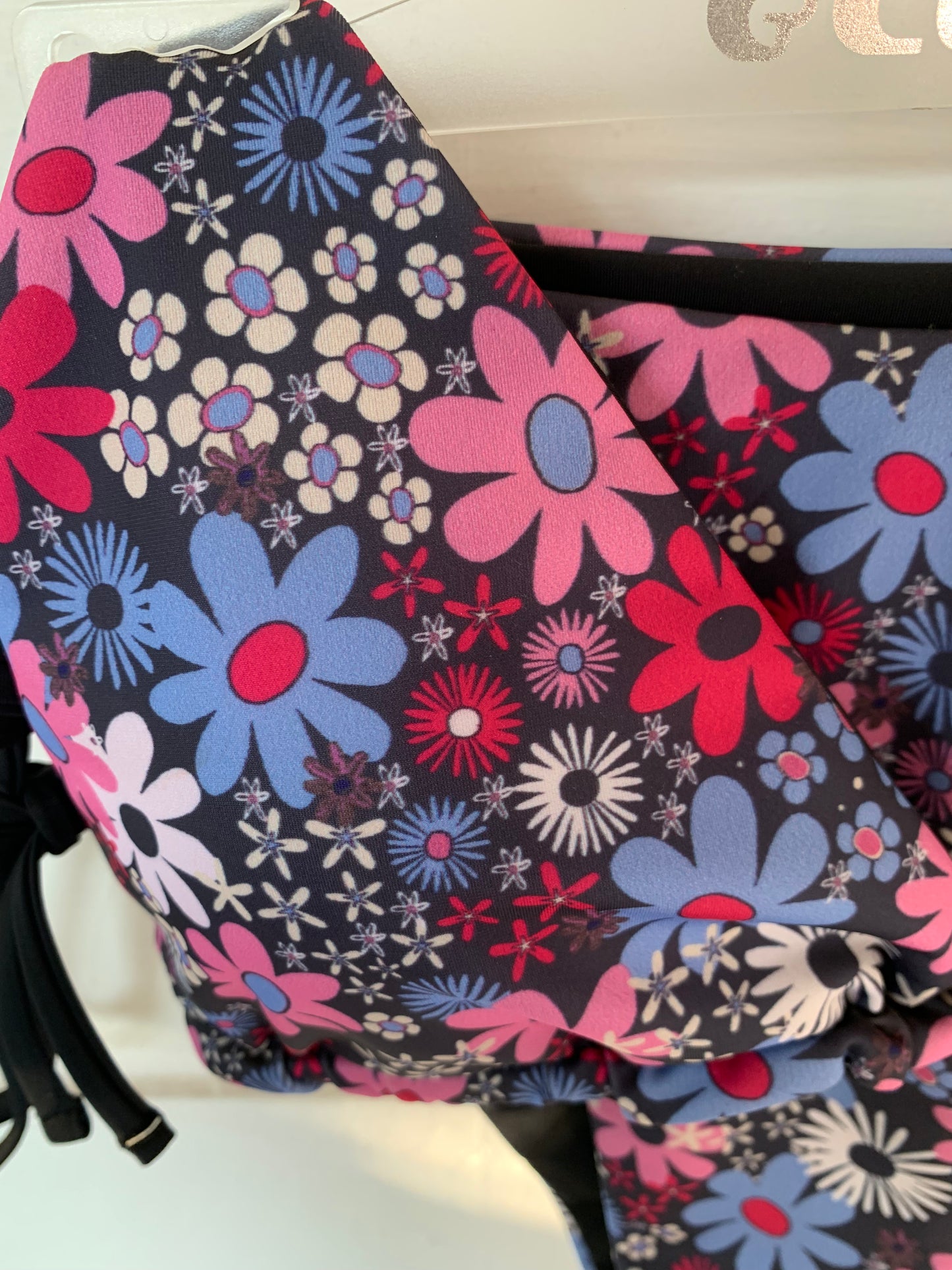 Flowers Block Print Reversible Triangle Bikini