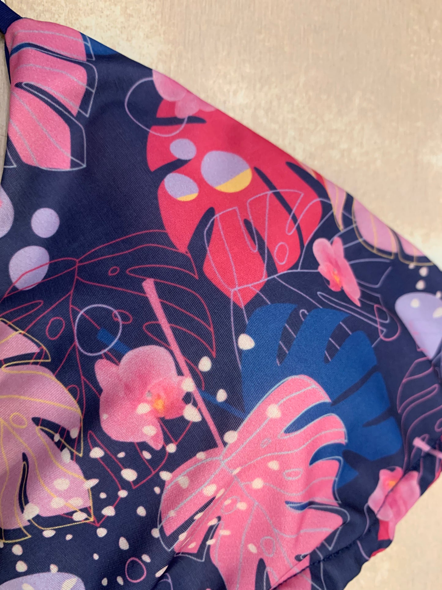 Patterns Block Print Reversible Triangle Bikini