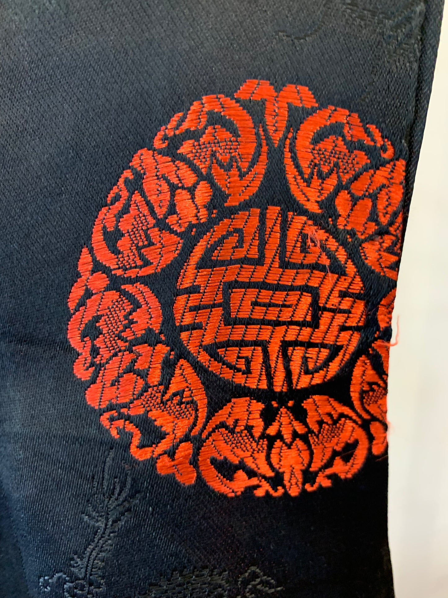 Black & Red Brocade Shanghai Top