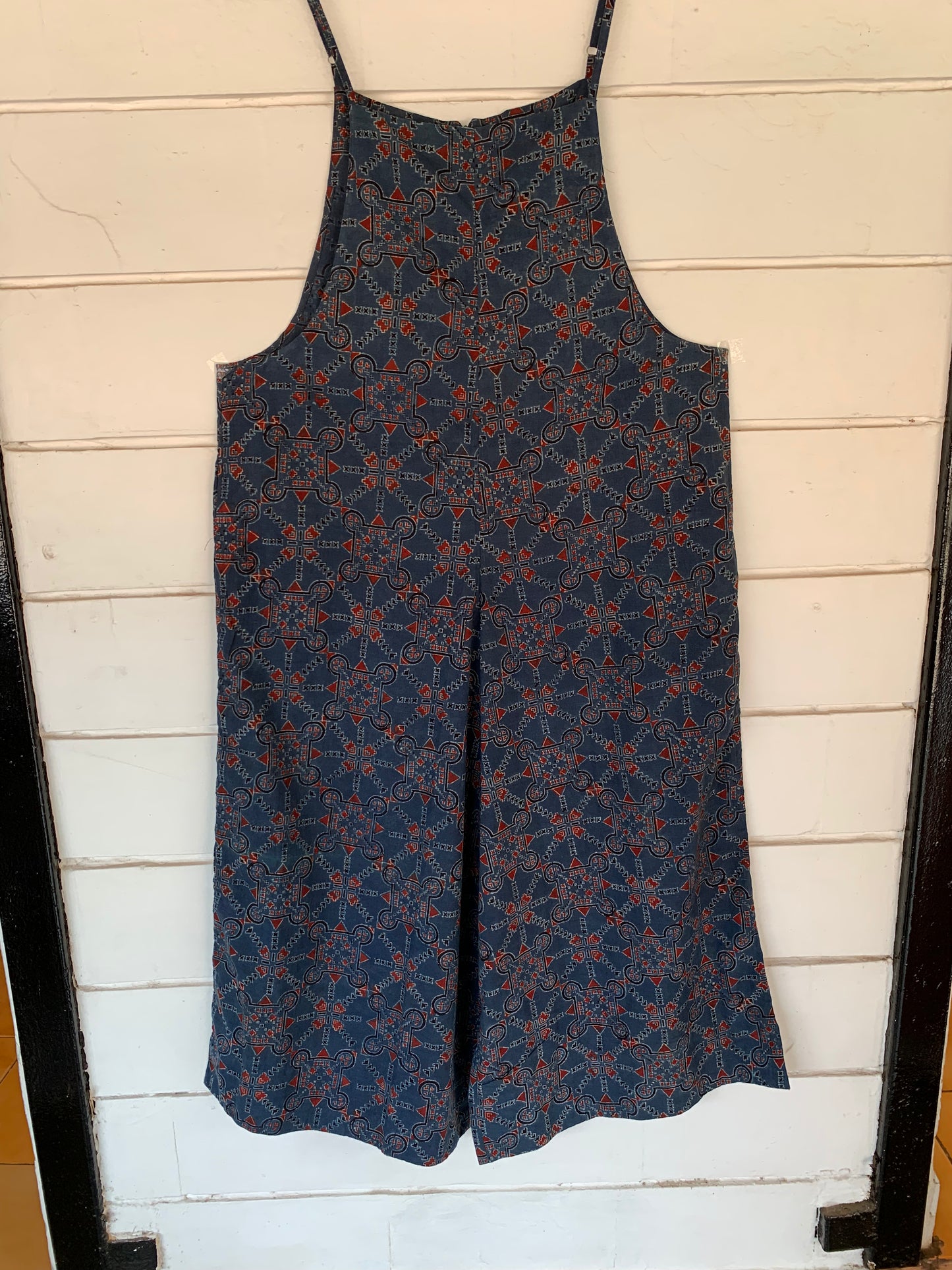 Blue Geometric Print Soro Jumpsuit