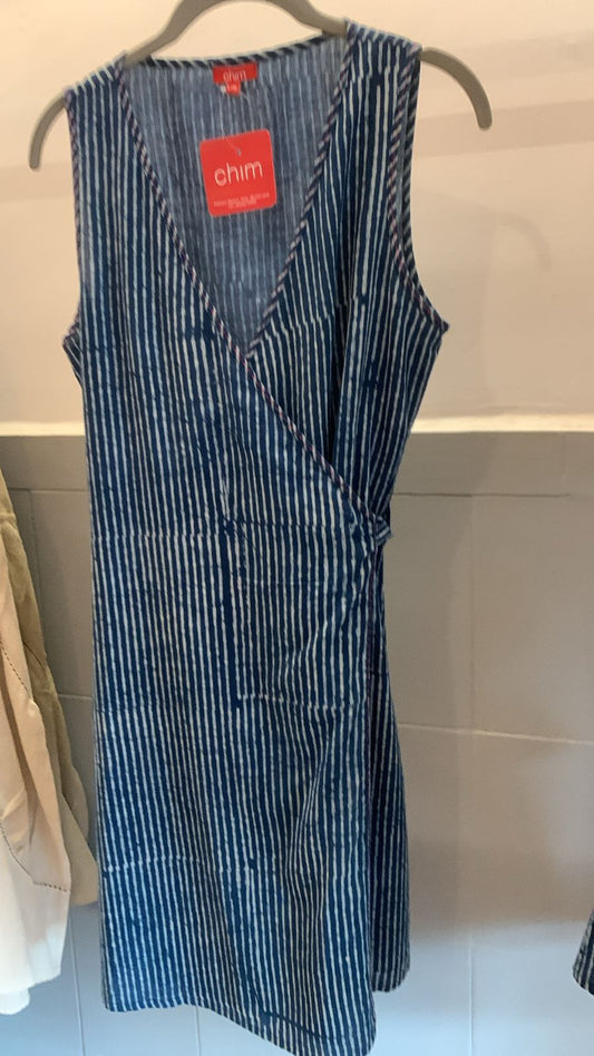 Blue Kantha Wrap Dress 1319
