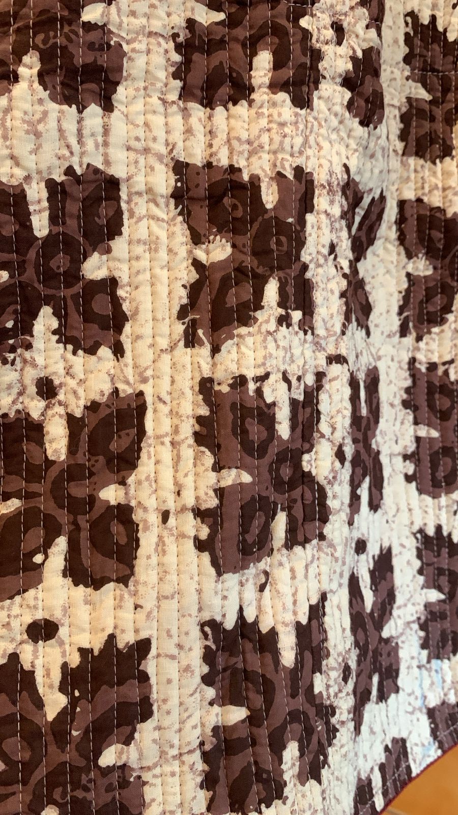 Flower Pattern Quilted long jacket reversible 708