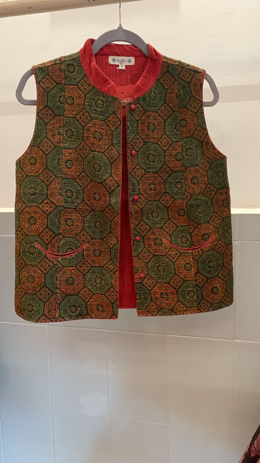 Ajrakh Nehru Waistcoat 716