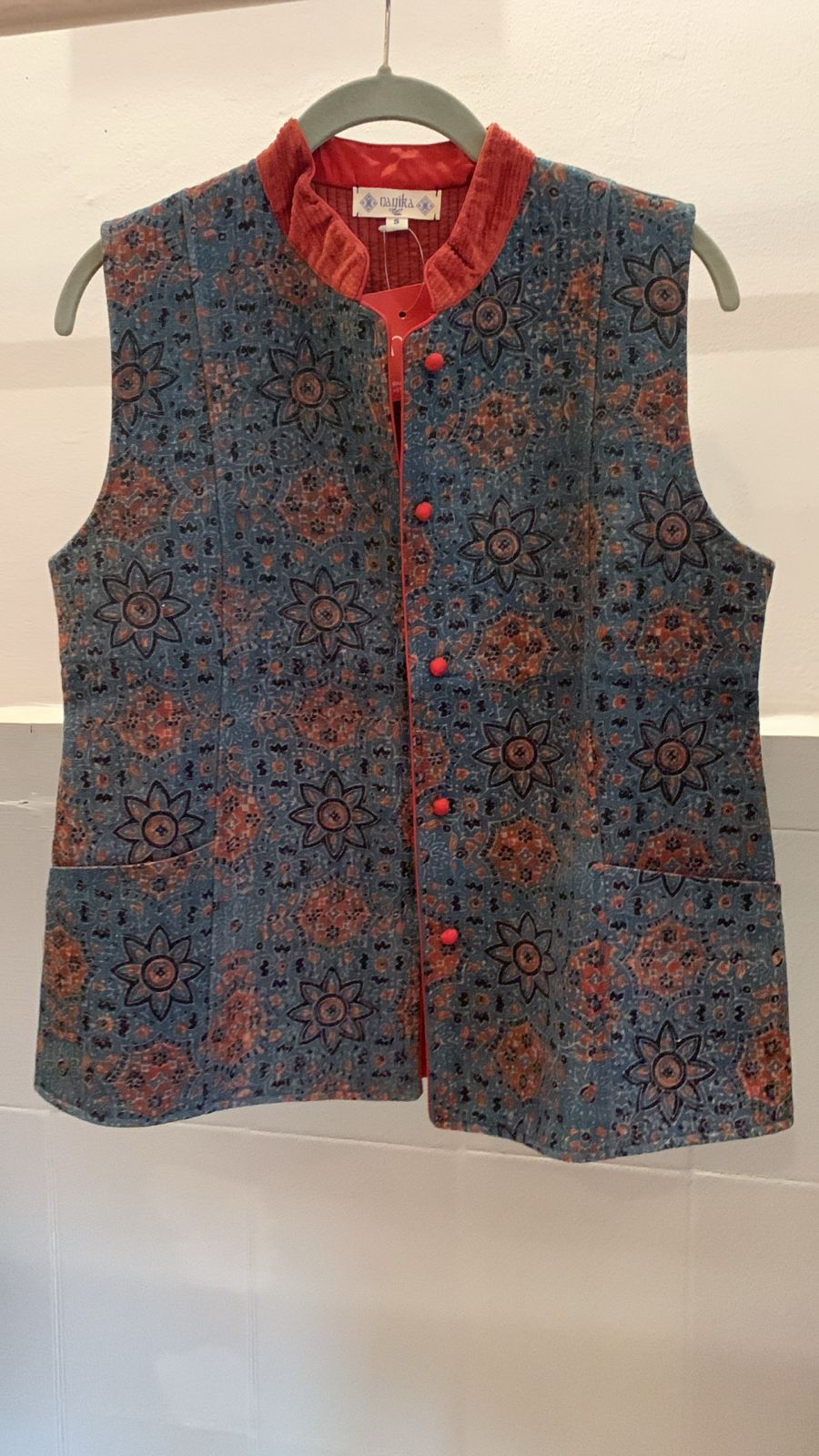 Ajrakh Nehru Waistcoat 717