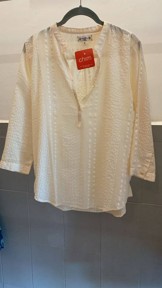 Cream Stripe Top 807