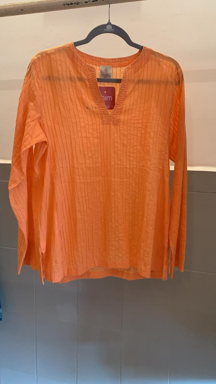 Peach Pintuck Kurta Top 809