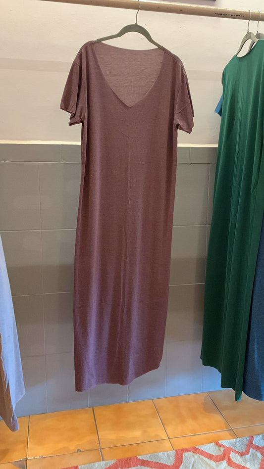 Grey Purple Maxi Dress 1387